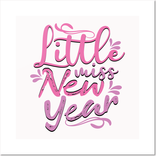 Little Miss New Year Wall Art by MZeeDesigns